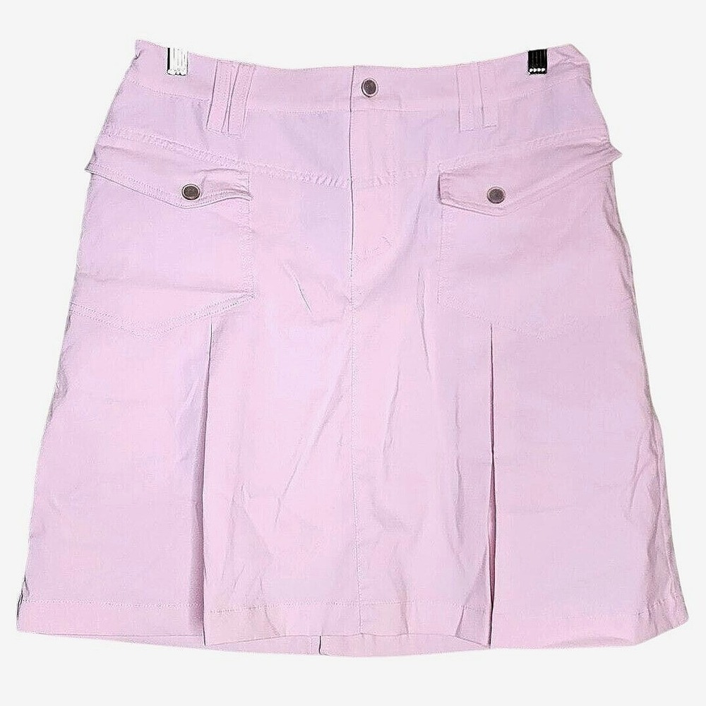 Athleta Pink Cargo Skirt Size 8 Nylon Spandex Hiking Utility Outdoor Mini Active